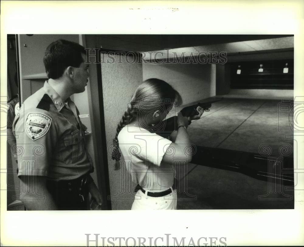 1994 Press Photo Participant in the Hunter Education and Firearm Safety Course. - Historic Images