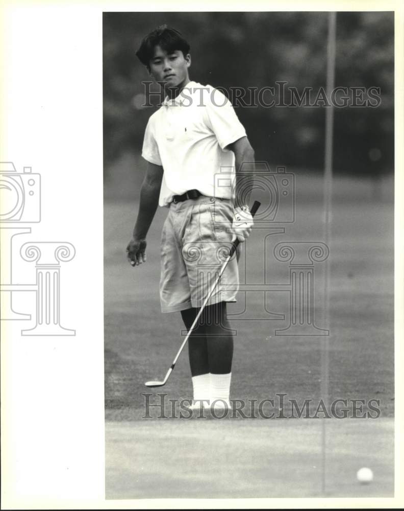 1995 Press Photo Ryuji Imada of Tampa Florida competes at junior golf tournament - Historic Images