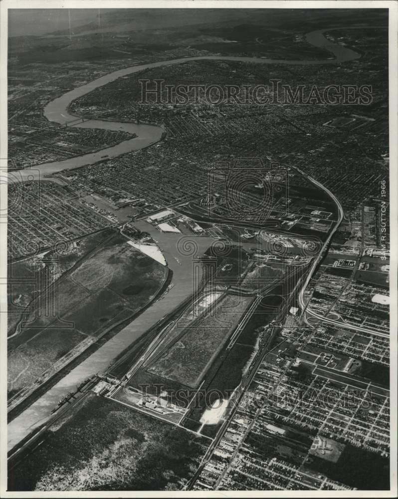 1970 Junction of Industrial Canal and Mississippi River-Gulf Outlet - Historic Images