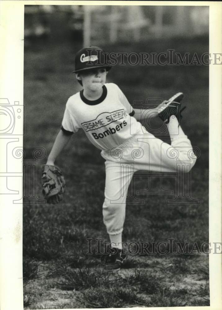 1988 Press Photo Patrick Janes ready to play baseball - Historic Images