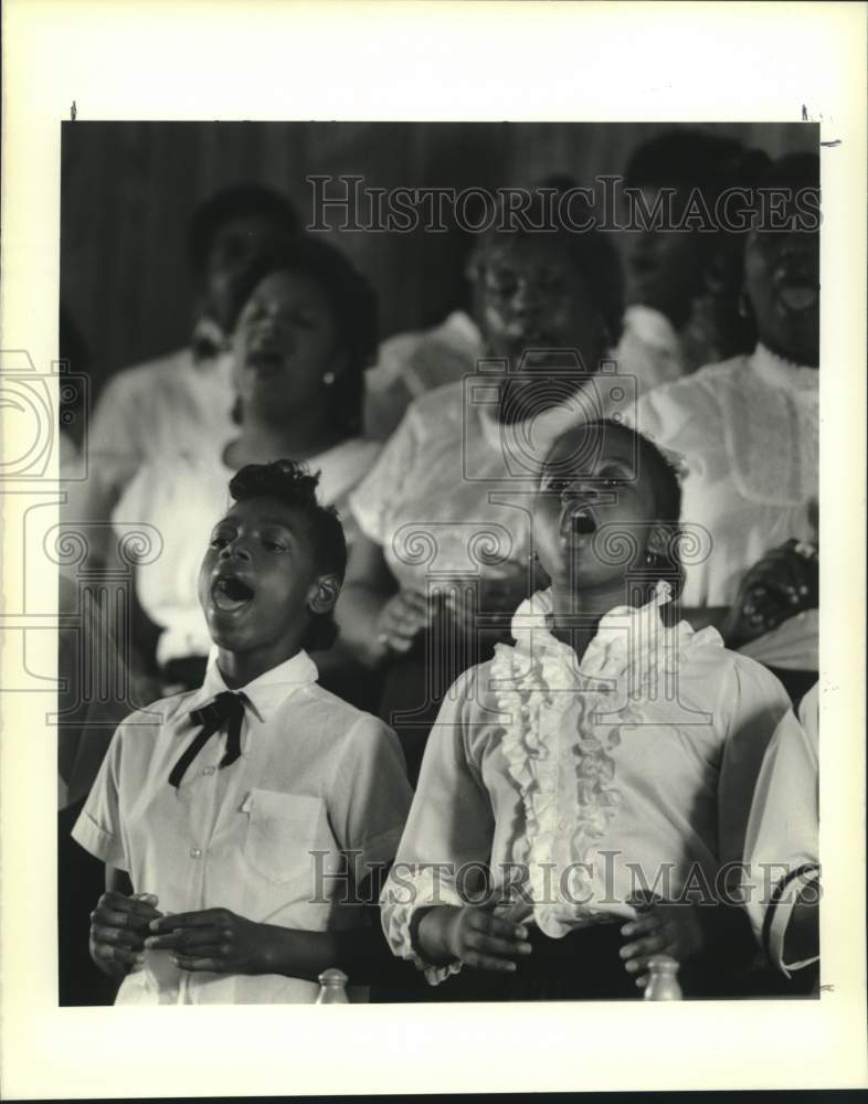 1989 Press Photo Interdenominational Ministerial Alliance Community Chorus - Historic Images