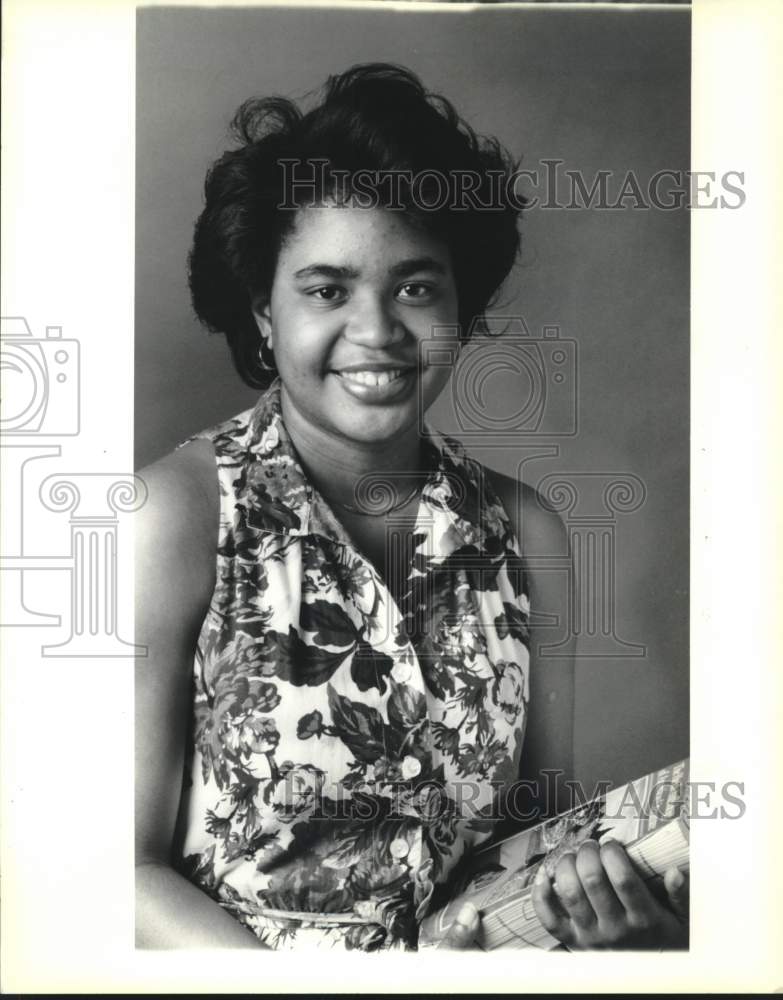 1991 Press Photo Afreda Hygh, winner of the Times Picayune Scholarship - Historic Images