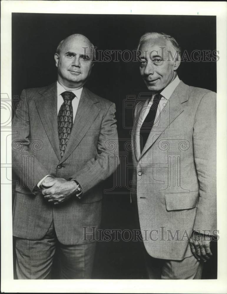 1987 Press Photo Gerald Schoenfeld &amp; Bernard B Jacobs- Shubert Organization, Inc - Historic Images