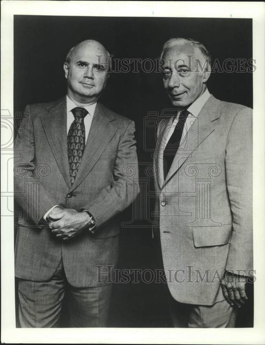 1987 Press Photo Gerald Schoenfeld & Bernard B Jacobs- Shubert Organization, Inc - Historic Images