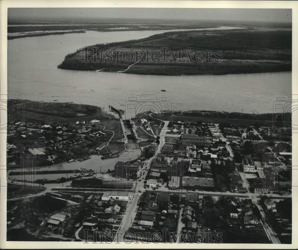 1959 Aerial view of the Plaquemine Lock- Intercoastal Canal-Historic Images