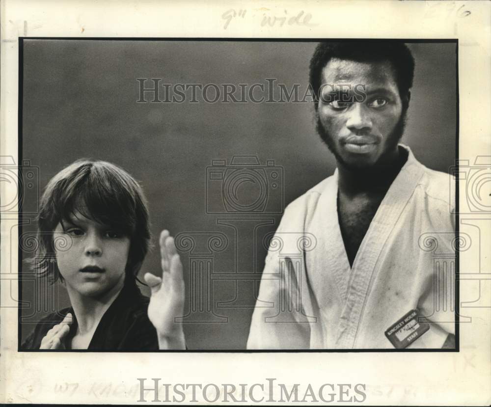 1977 Ruffus James, Black Belt Karate Expert and Teacher, New Orleans - Historic Images