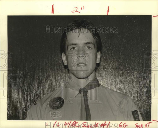 1987 Press Photo Daniel Hotchkiss, International Scout in Hancock, Mississippi - Historic Images