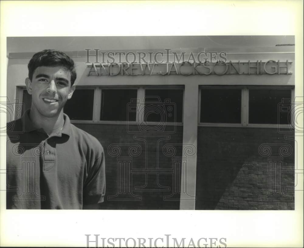 1995 Press Photo Jason Gioia to compete for State Student-Andrew Jackson High - Historic Images