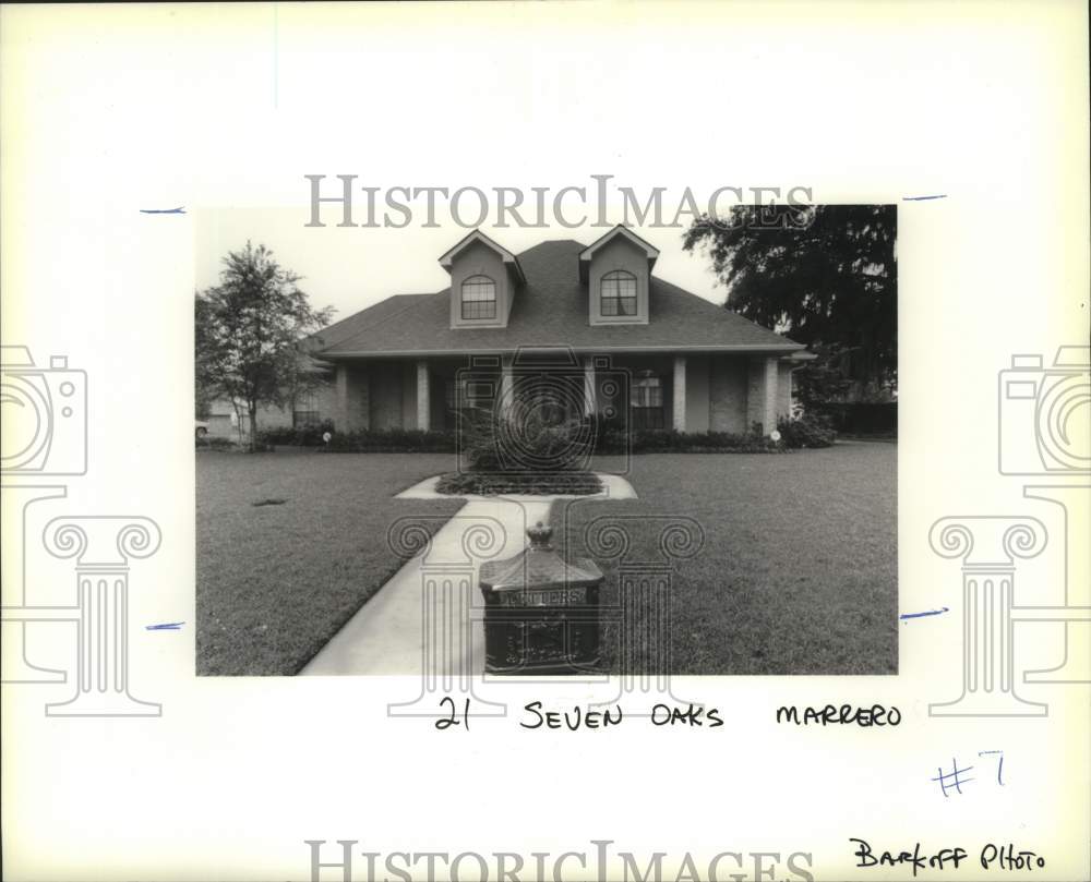 1991 Press Photo House on 21 Seven Oaks in Marrero - Historic Images