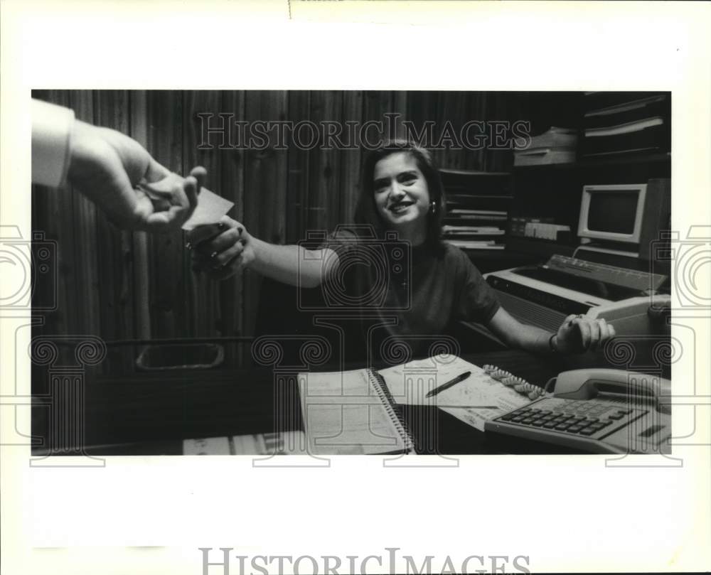 1992 Press Photo Charity Inabnet is part of a Summer Youth Employment program. - Historic Images