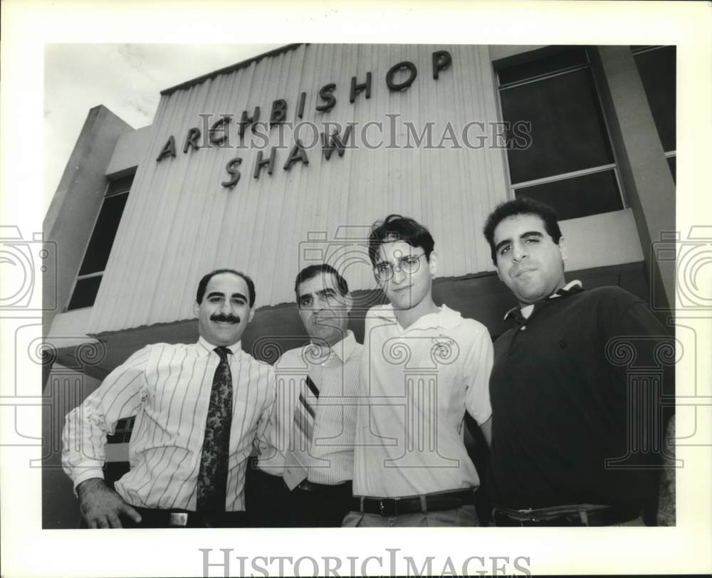 1990 Press Photo Hytham Imseis and his sons, all valedictorians at graduation. - Historic Images