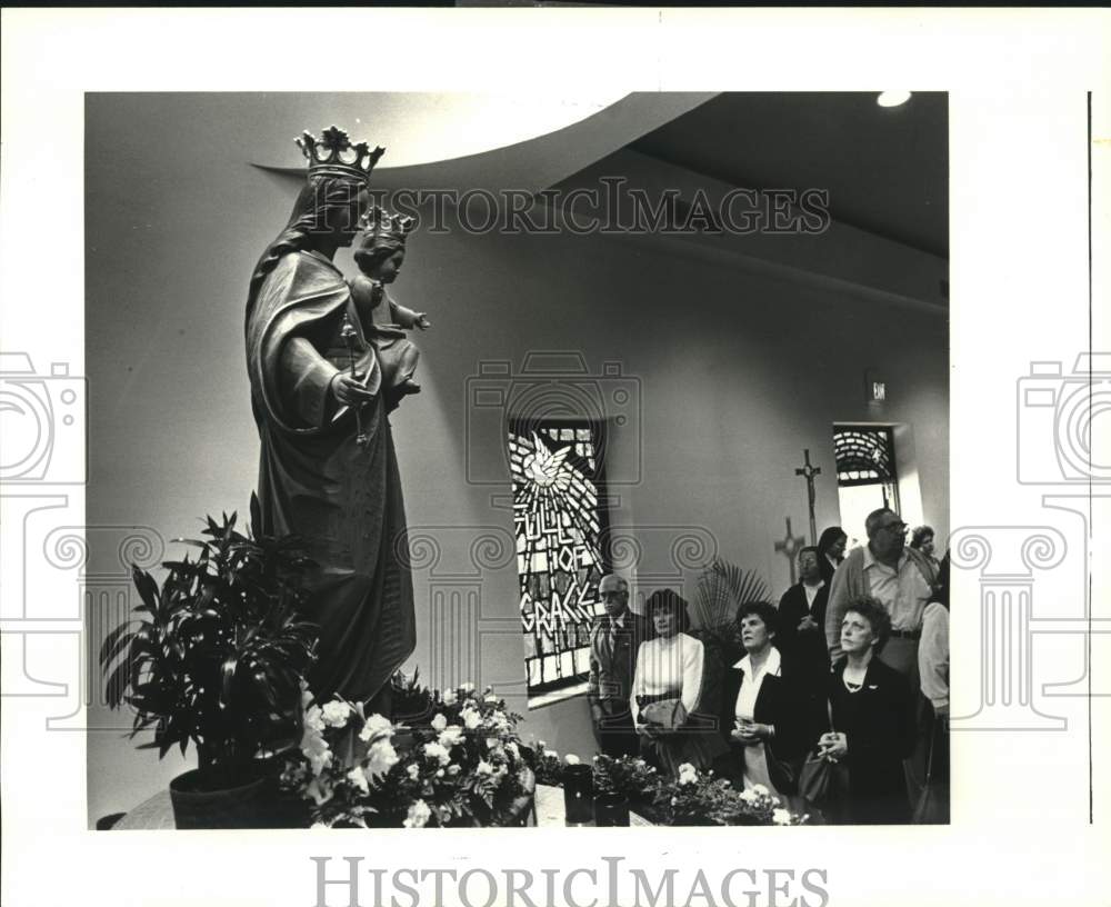 1986 Press Photo New Orleans - New Shrine of Mary at Immaculata High School - Historic Images