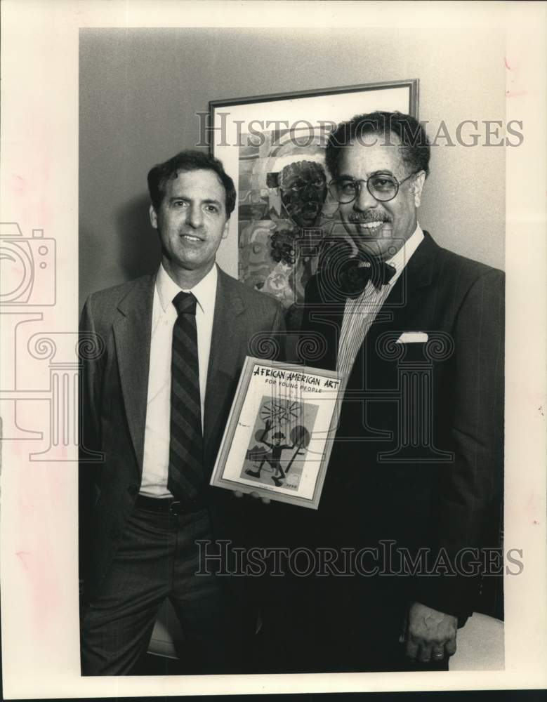 1991 Press Photo Samella Lewis Booksigning attendees Bob Winston, Harry Jones - Historic Images