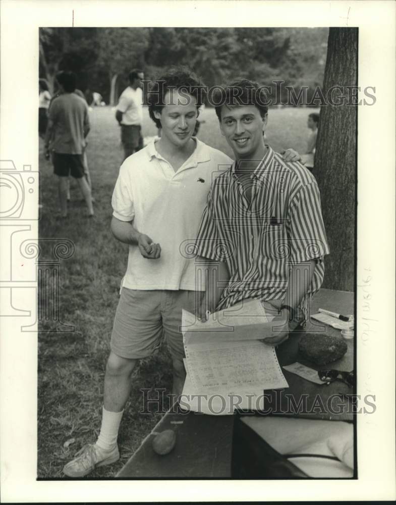 1987 Press Photo Charlie Kohlmeyer and Houston Jones, organizers of La Picnic - Historic Images