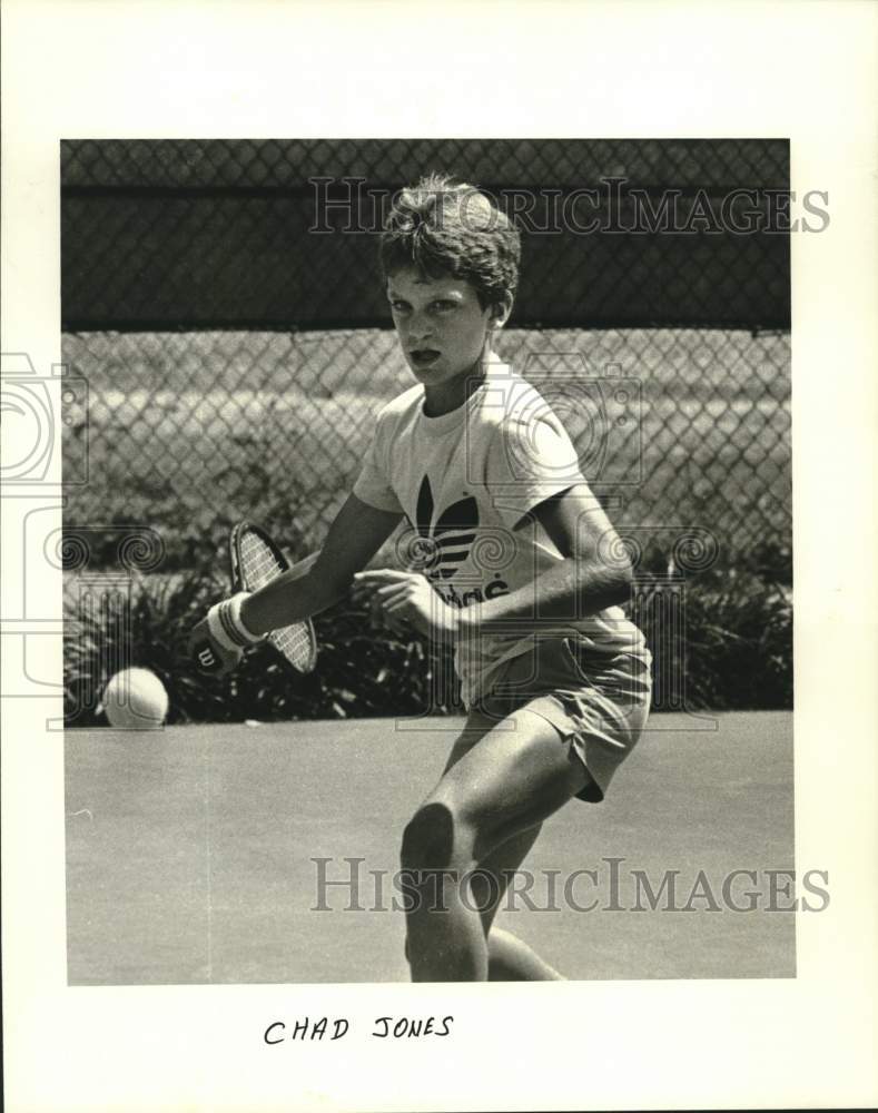 1984 Press Photo Chad Jones ranked #1 in Louisiana in singles &amp; doubles tennis - Historic Images