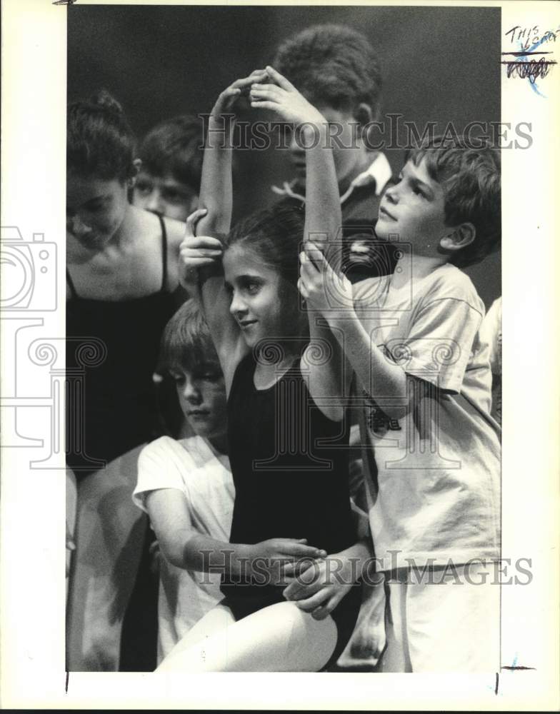 1989 Press Photo Jefferson Ballet Company members rehearse for &quot;The Nutcracker&quot; - Historic Images