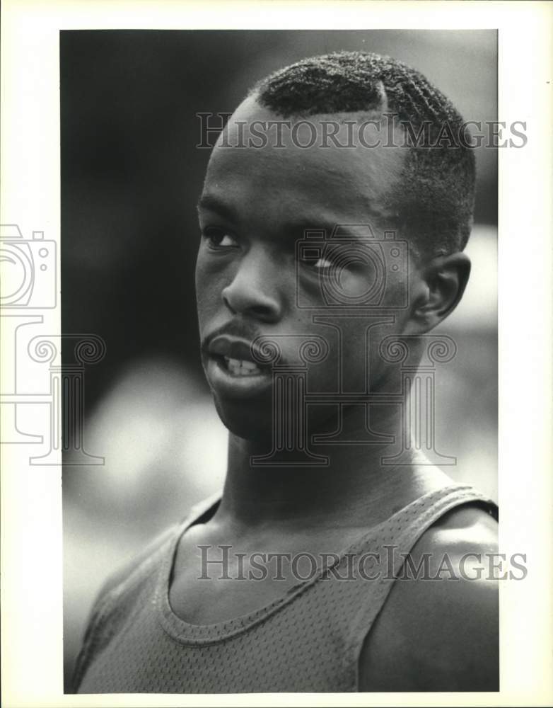 1991 Press Photo Track Runner Carlos Jones of Shaw - Historic Images