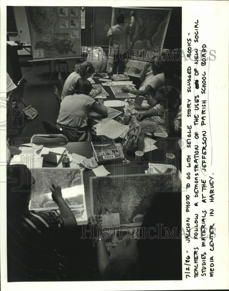 1986 Press Photo Teachers at Jefferson Parish School Board Medical Center - Historic Images