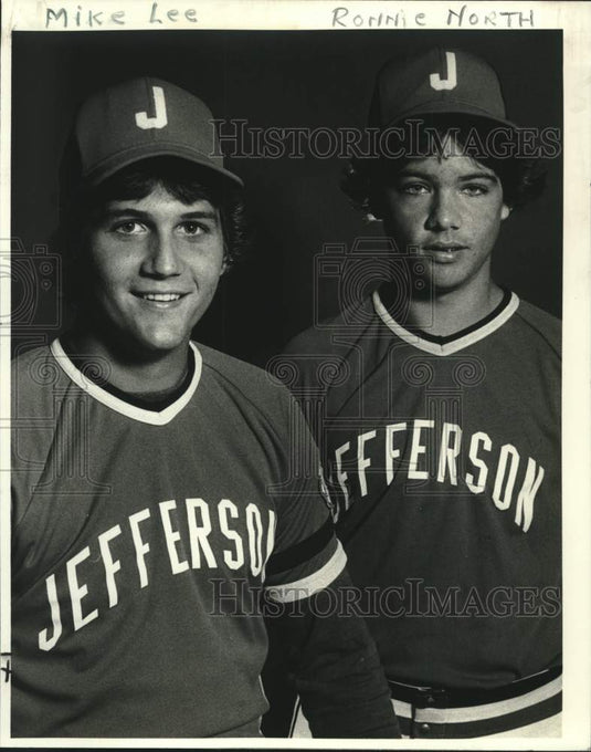 1982 Press Photo Jefferson Parish East Bank pitchers Mike Lee & Ronnie North - Historic Images