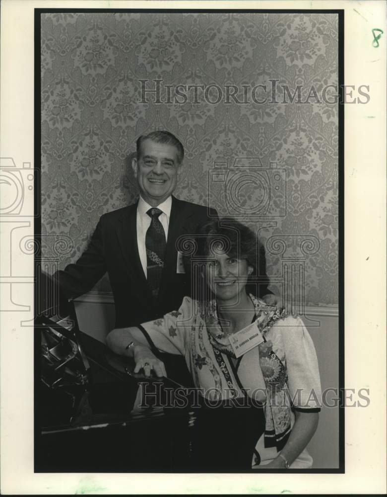 1990 Press Photo LSUMC Donors Dr. Frank Incaprera, Dr. Barbara Morgan - Historic Images