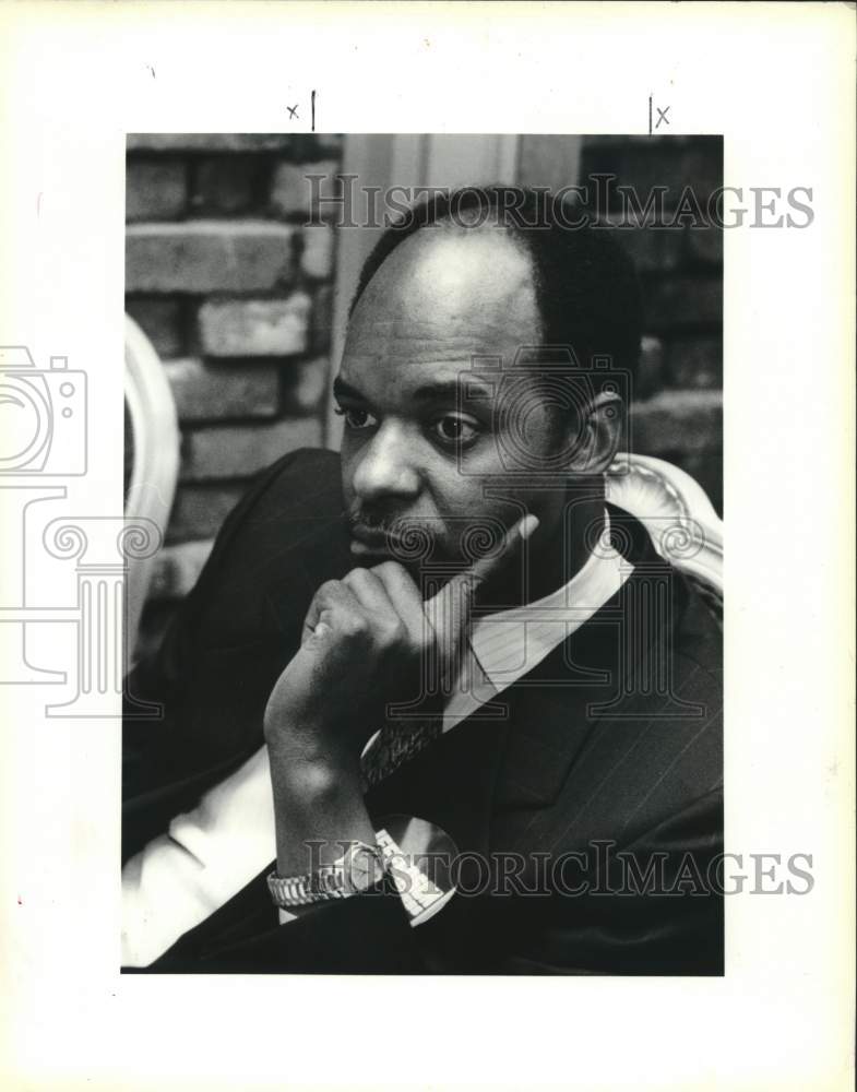 1990 Press Photo Jefferson Senator William Jefferson, candidate for Congress - Historic Images