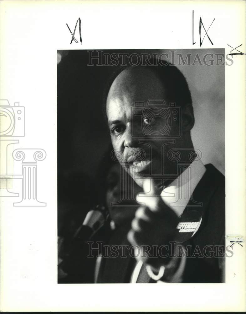 1990 Press Photo State Senator William Jefferson runs for congressional seat - Historic Images