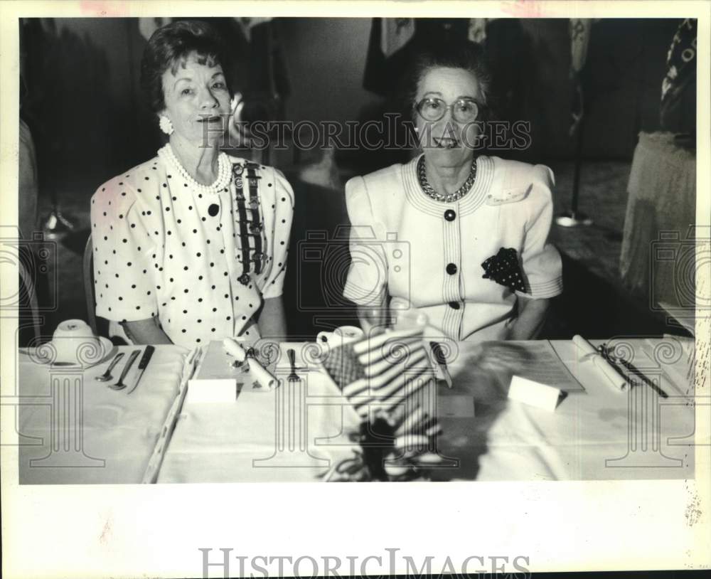 1991 Press Photo DAR - Rubye Jung and Doris Carville - Historic Images