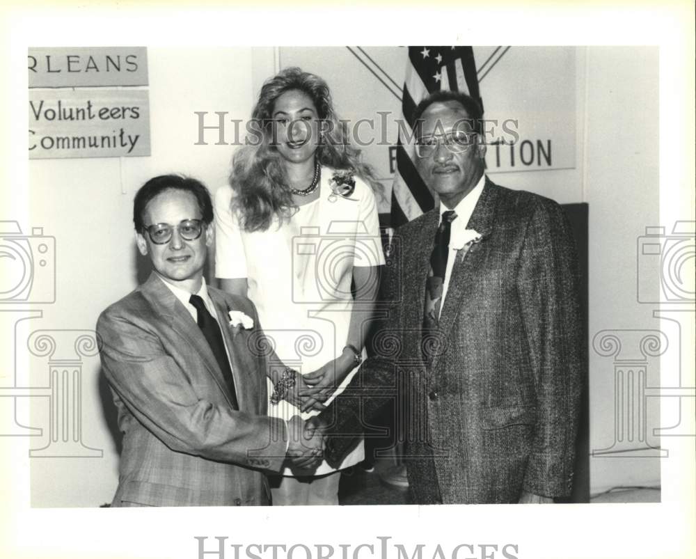 1991 Press Photo Group attending the Holman Center reception - Historic Images