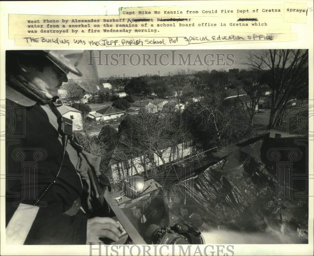 1988 Press Photo Ruins of Jefferson Parish School Board Special Education Office - Historic Images