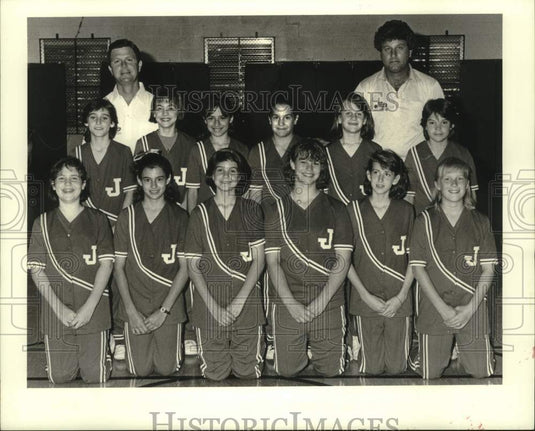 1987 Press Photo Jefferson Parish Records Department Basketball champions - Historic Images