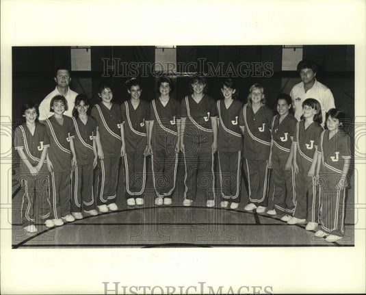 1987 Press Photo Jefferson Parish Records Department Basketball Champions - Historic Images