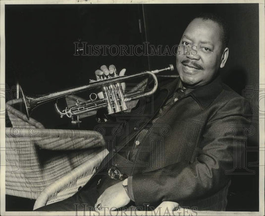 1978 Press Photo Famed Trumpeter Jonah Jones Plays Hyatt-Regency's Le Club - Historic Images