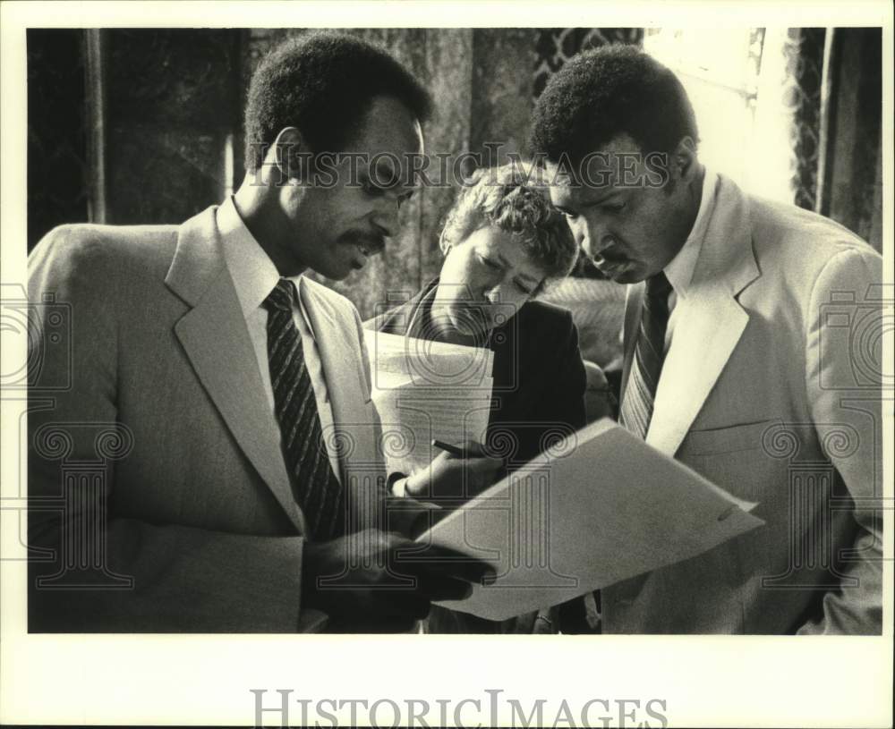 1989 Press Photo Senator William Jefferson with Cheryl Epling &amp; Nat Lacour - Historic Images