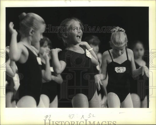 1990 Press Photo Young Dancers Audition for the Jefferson Ballet's Nutcracker - Historic Images