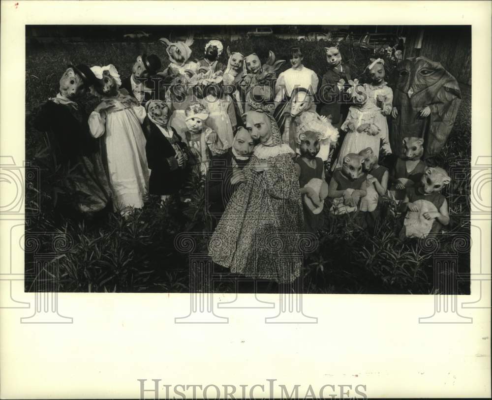 1986 Press Photo Group of the Jefferson Ballet &quot;Tales of Beatrix Potter&quot; - Historic Images