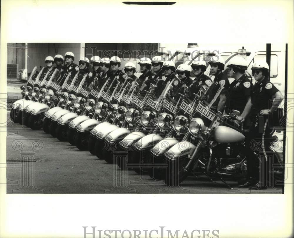 1994 Press Photo New bikes &amp; riders of the Jefferson Parish Sheriff&#39;s Office. - Historic Images