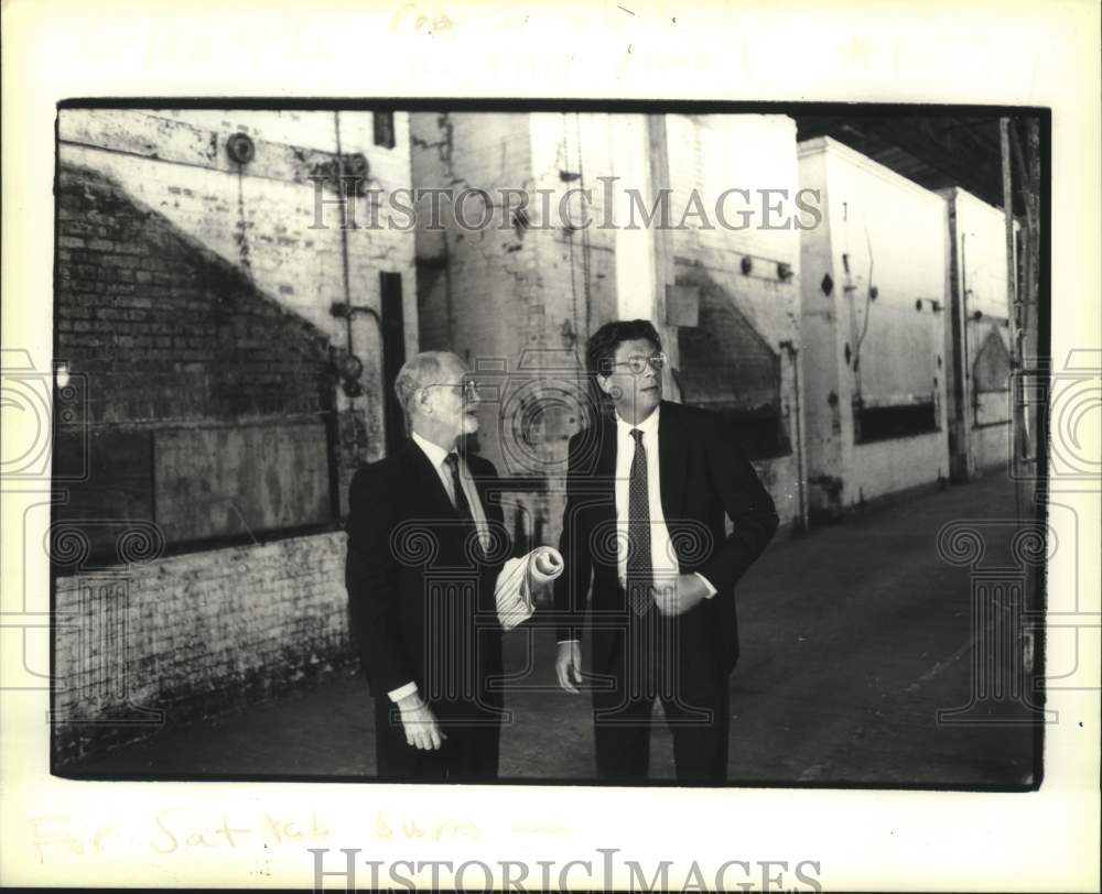 1991 Press Photo Developers Edward Boettner and Pres Kabacoff - Historic Images