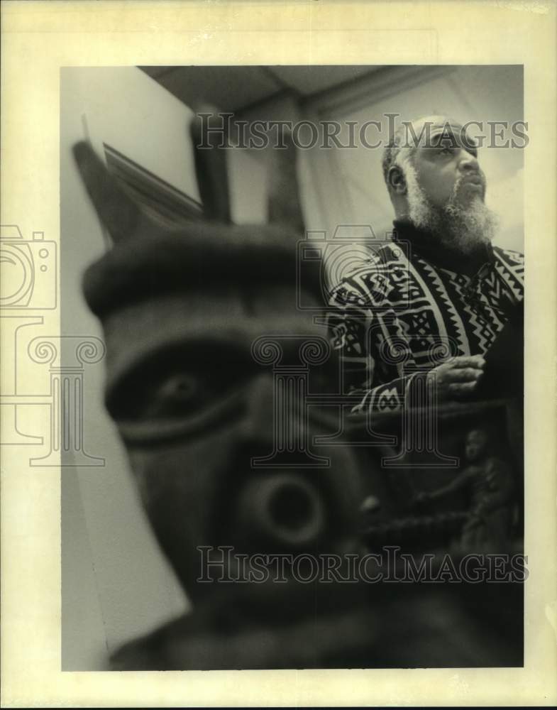 1996 Press Photo Dr. Morris F.X. Jeff, Addresses Black History Week Celebration - Historic Images