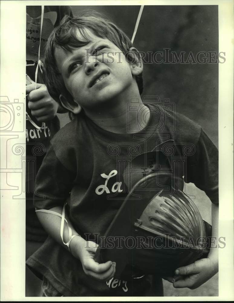 1986 Press Photo Thomas Hanie at the Jefferson Parish Fire Department fire demo - Historic Images