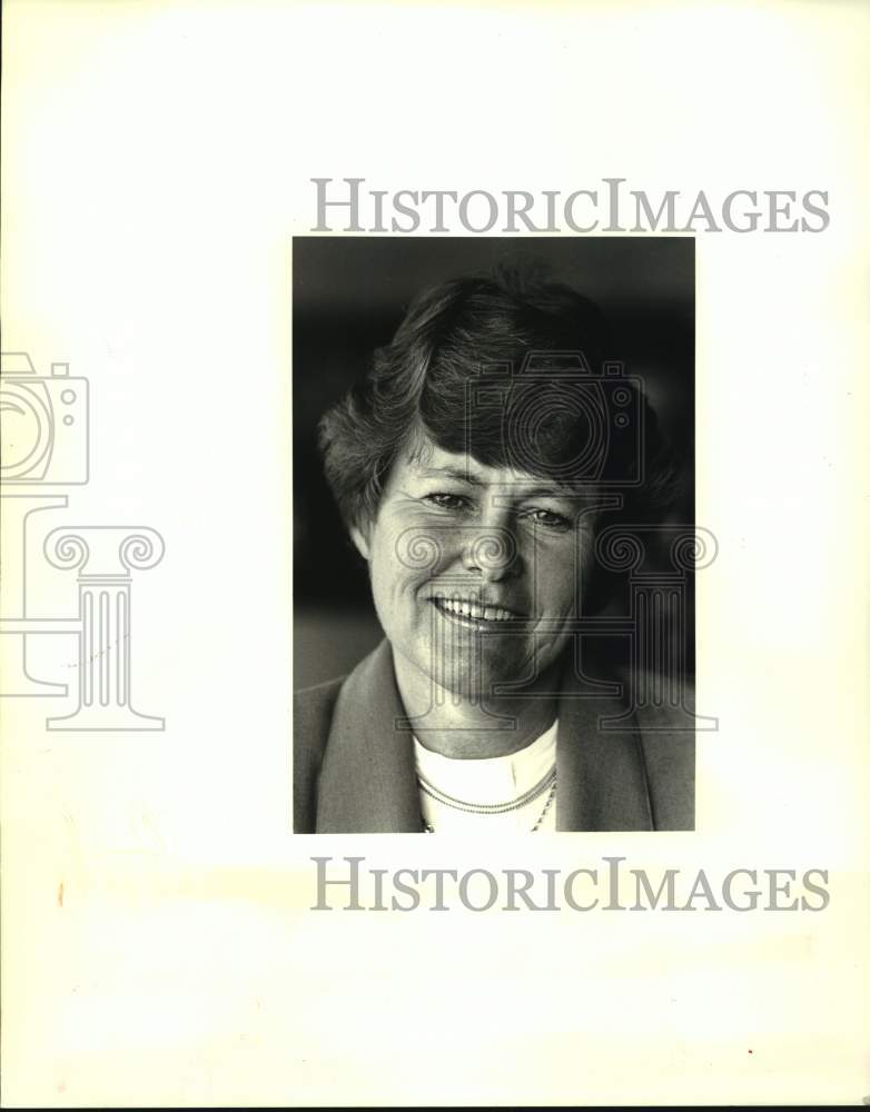 1987 Press Photo Judy Hughes, Head- National Federation of Republican Women - Historic Images