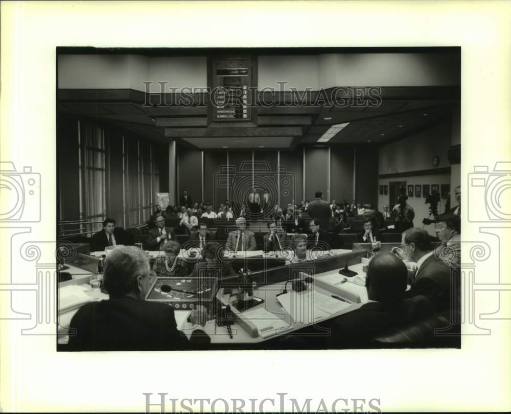 1993 Press Photo Renovated chamber Jefferson Parish West Bank City Council - Historic Images