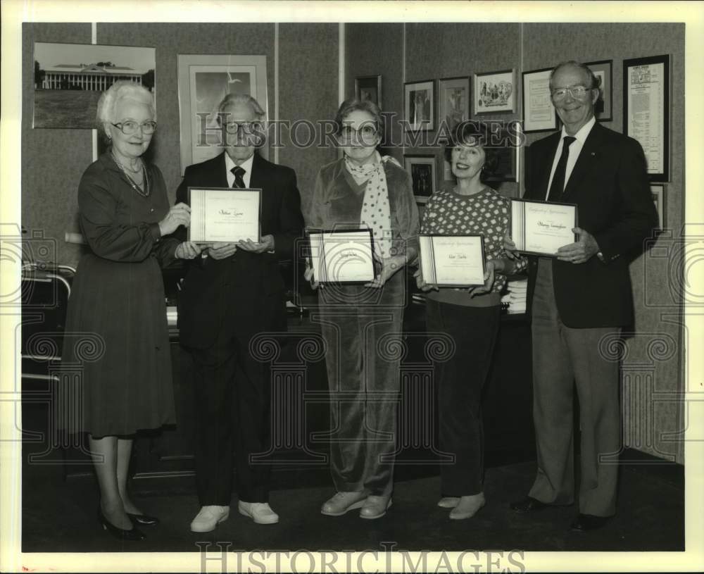 1987 Press Photo Jefferson Performing Arts Society&#39;s Outstanding Volunteers- Historic Images