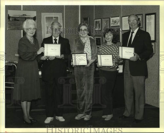 1987 Press Photo Jefferson Performing Arts Society's Outstanding Volunteers- Historic Images