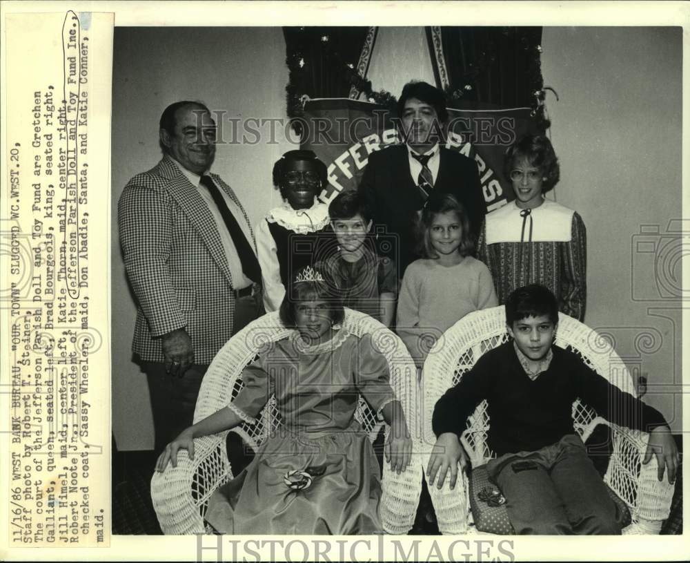 1986 Press Photo The court of the Jefferson Parish Doll and Toy Fund - Historic Images