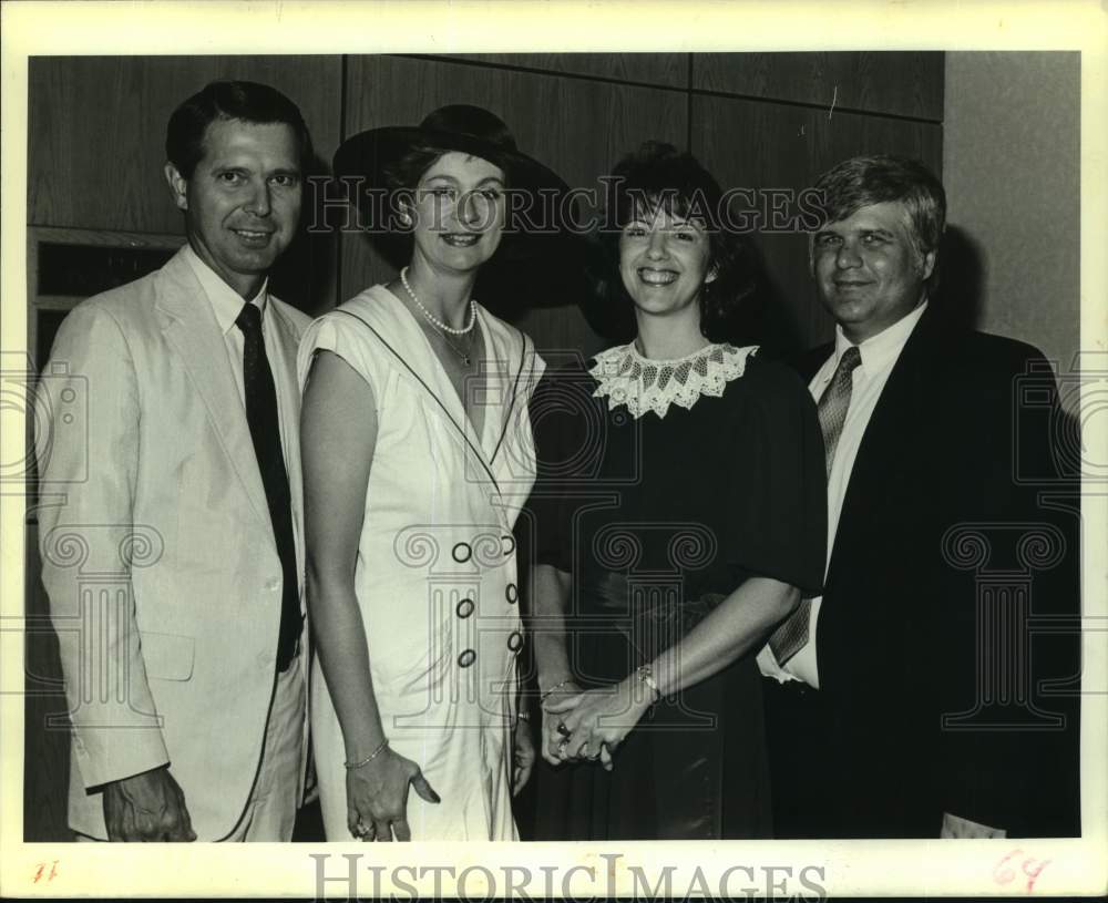 1989 Press Photo The Hofs and the Heberts at Bar Association Auxiliary Brunch - Historic Images