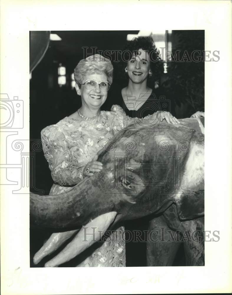 1991 Press Photo Babs Isaacson &amp; Sue Tilis at Jewish Women&#39;s event. - Historic Images