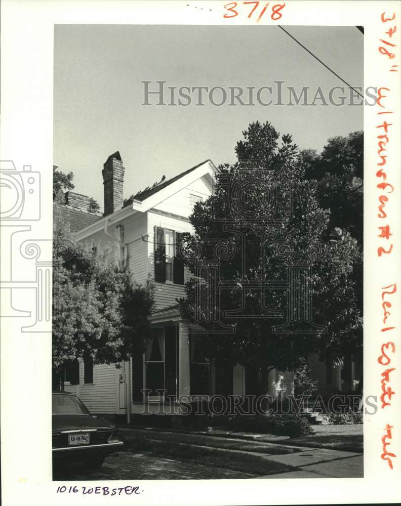 1987 Press Photo Property at 1016 Webster - Historic Images