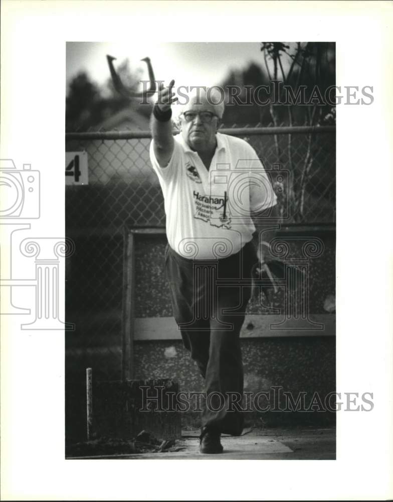 1993 Press Photo Harahan Horseshoe Association President Bob Hogan - Historic Images