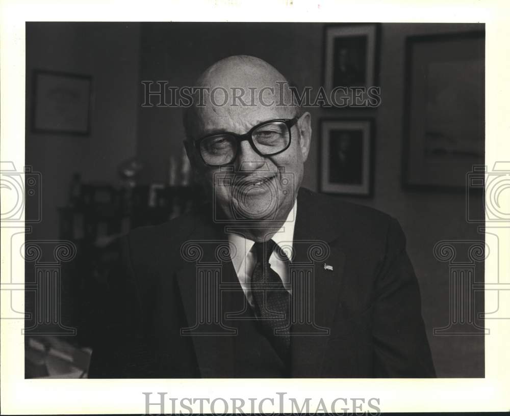 1989 Press Photo Merrill O Hines, M.D., Alton Ochsner Medical Foundation - Historic Images