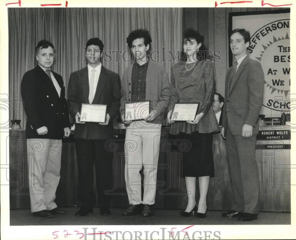 1989 Press Photo Jefferson Parish students, semifinalists Hispanic Scholars - Historic Images